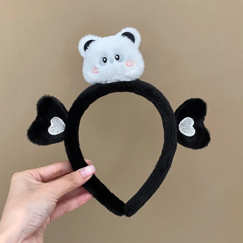 Specialoutlook Plush Headbands Unisex Black-2