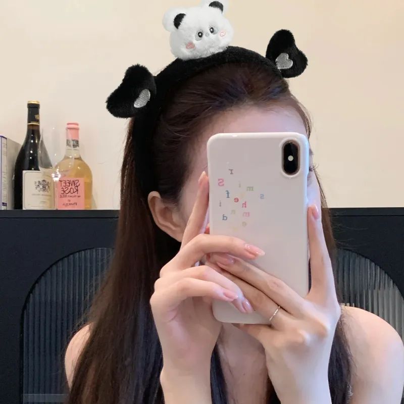 Specialoutlook Plush Headbands Unisex Black-1