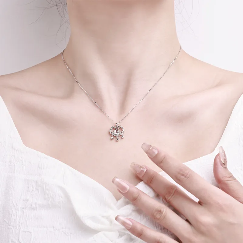 Vegetarian 925 Sterling Silver Necklaces Women's-3