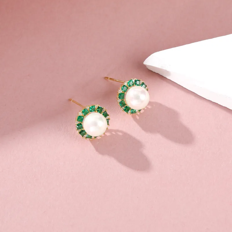 Vegetarian S925 Silver Stud Earrings Women's-4