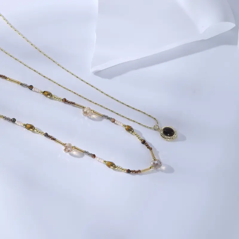 Vegetarian Tiger's Eye Stone Necklaces Unisex-3