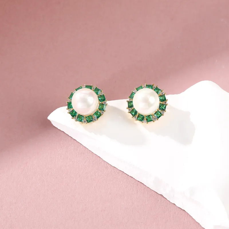 Vegetarian S925 Silver Stud Earrings Women's-2