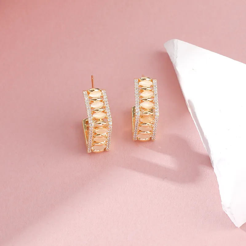 Vegetarian S925 Silver Stud Earrings Women's-4