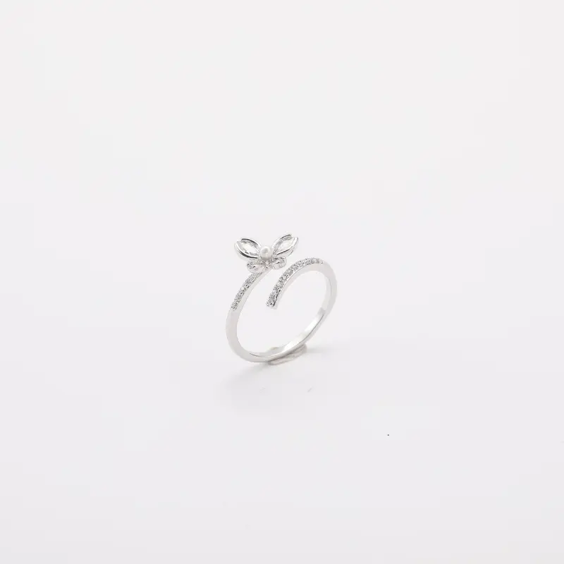 Vegetarian Zircon Copper Rings Unisex-2