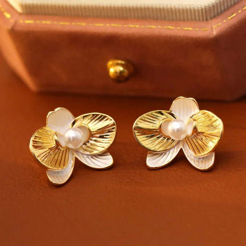 Vegetarian S925 Silver Stud Earrings Women's-1