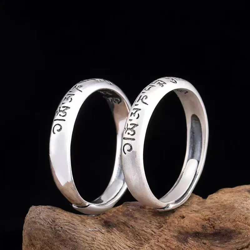 Vegetarian 925 Sterling Silver Rings Unisex-4