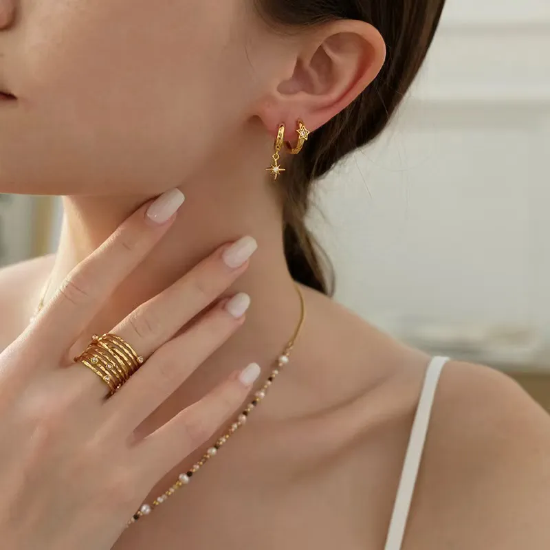 Vegetarian Alloy Earrings Men's-8