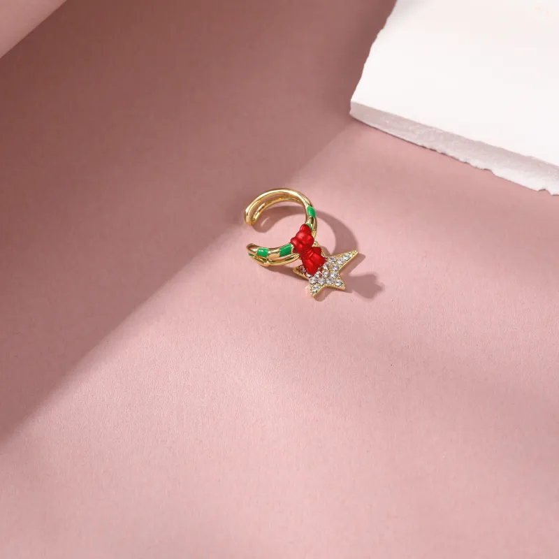 Vegetarian Alloy Clip On Earrings Women's-4