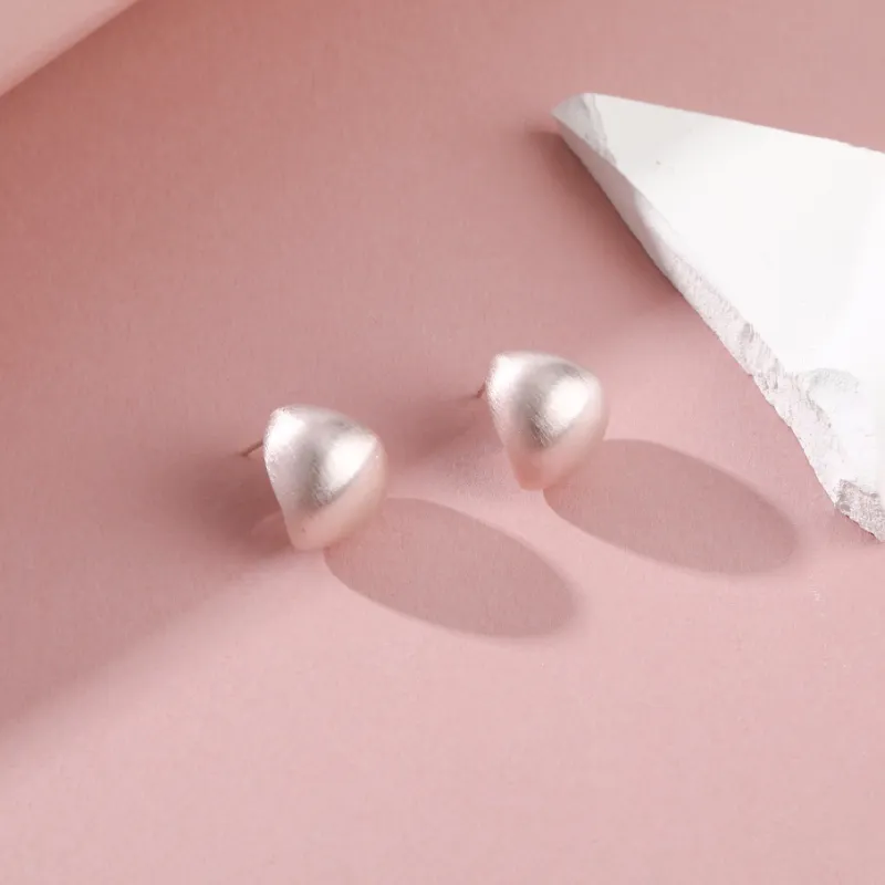 Vegetarian S925 Silver Stud Earrings Unisex-3