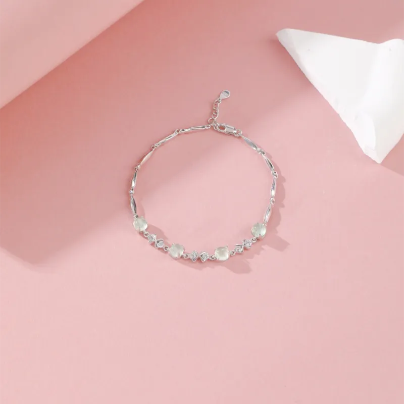 Vegetarian S925 Silver Bracelets Women's-5