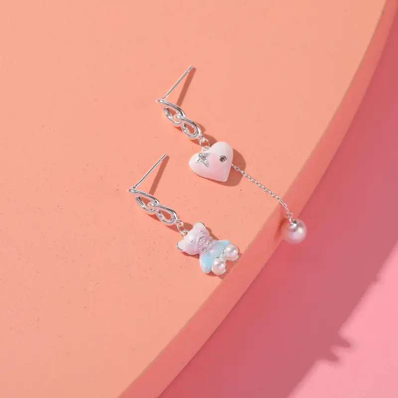 Vegetarian 925 Sterling Silver Earrings Women's-5