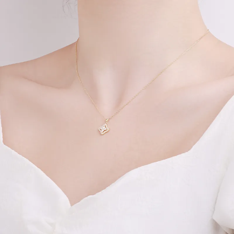 Vegetarian 925 Sterling Silver Necklaces Women's-4