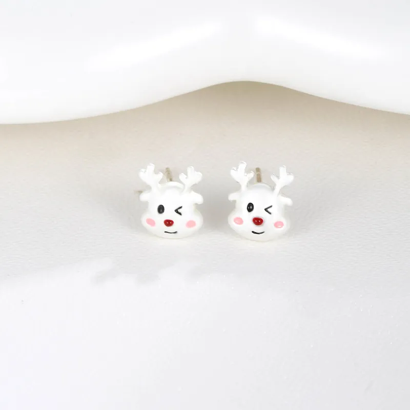 Vegetarian S925 Silver Stud Earrings Unisex-1