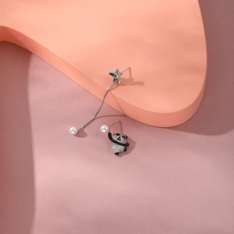 Vegetarian S925 Silver Stud Earrings Women's-1