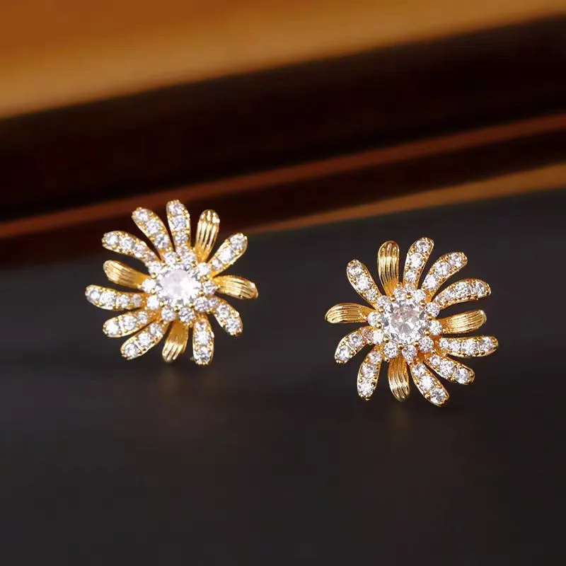 Vegetarian S925 Silver Stud Earrings Women's-3