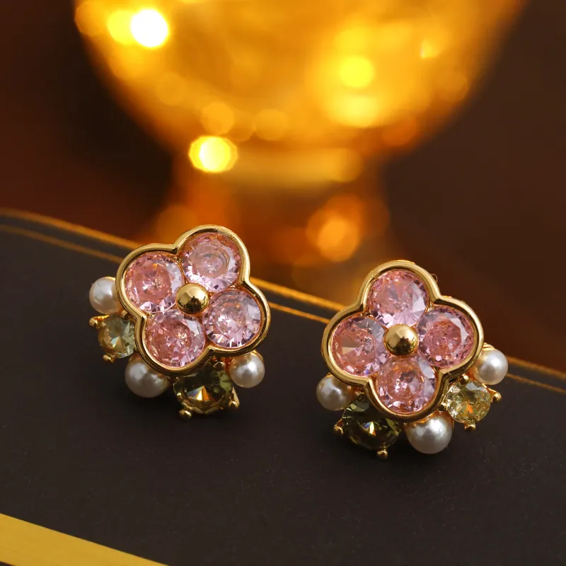 Vegetarian S925 Silver Stud Earrings Women's-4