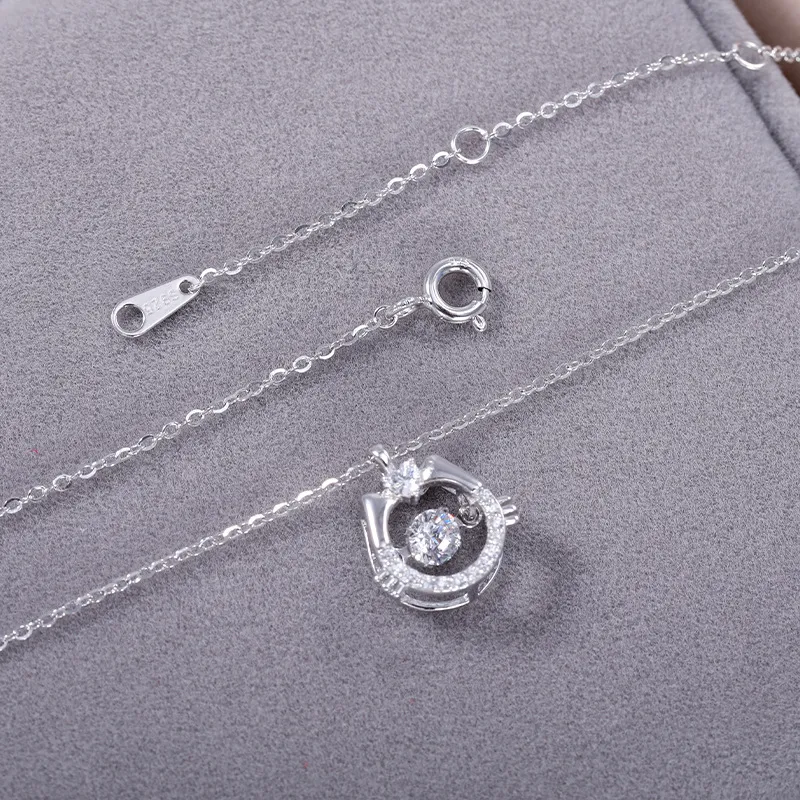Vegetarian 925 Sterling Silver Necklaces Women's-2