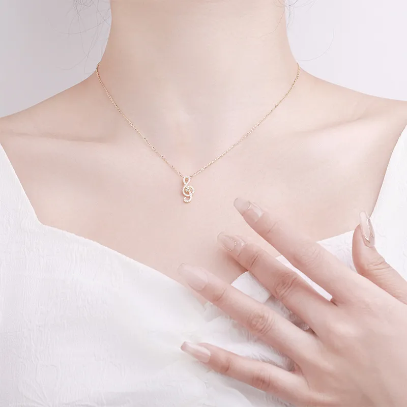 Vegetarian 925 Sterling Silver Necklaces Women's-5