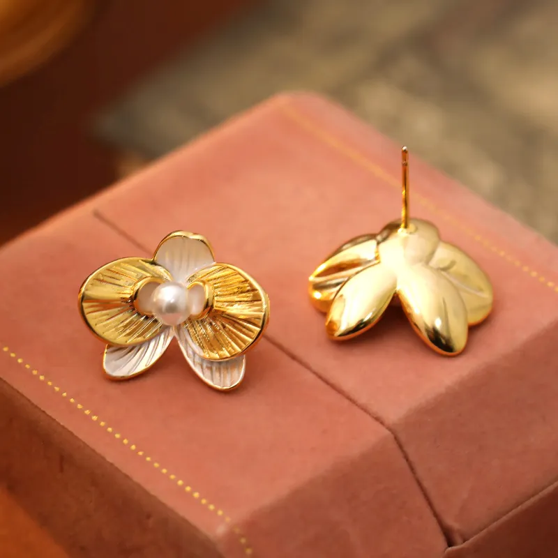 Vegetarian S925 Silver Stud Earrings Women's-3
