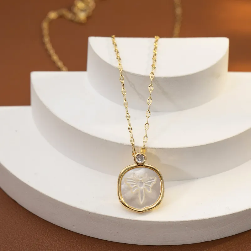 Vegetarian Mother Of Pearl Necklaces Women's-2