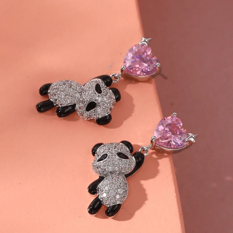 Vegetarian 925 Sterling Silver Stud Earrings Women's-2