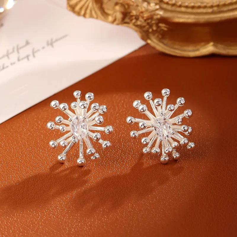 Vegetarian Alloy Stud Earrings Women's-2