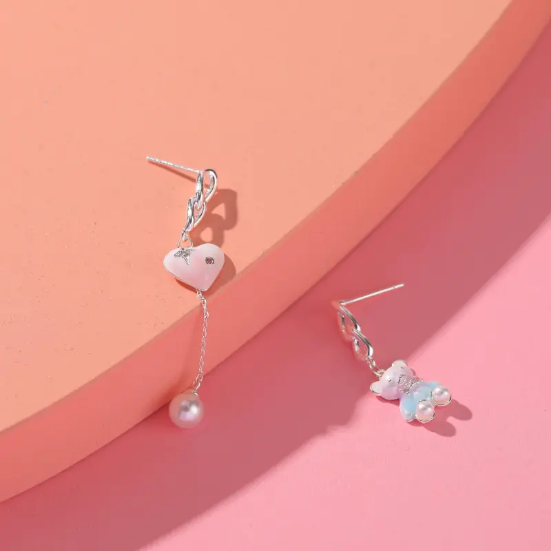 Vegetarian 925 Sterling Silver Earrings Women's-4