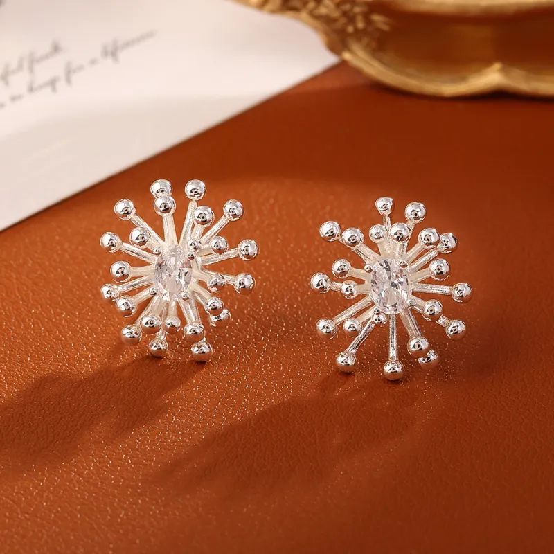 Vegetarian Alloy Stud Earrings Women's-1