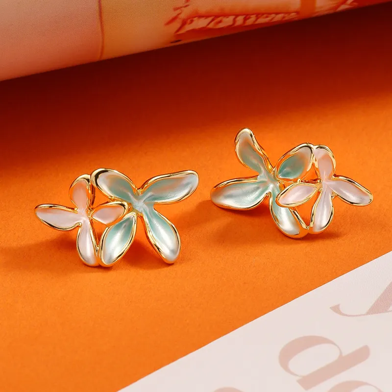 Vegetarian S925 Silver Stud Earrings Women's-2