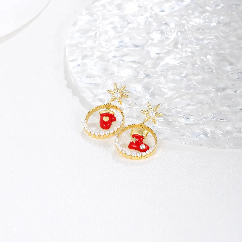 Vegetarian S925 Silver Stud Earrings Women's-3