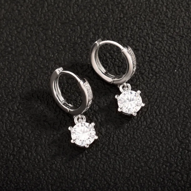 Vegetarian Zircon Stud Earrings Women's-2