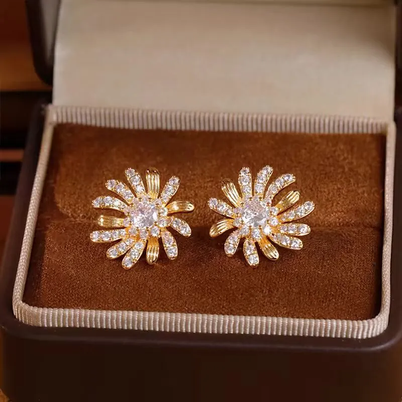 Vegetarian S925 Silver Stud Earrings Women's-4