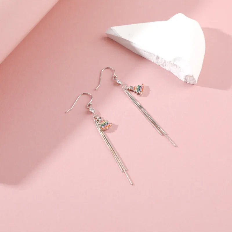 Vegetarian S925 Silver Earrings Women's-5