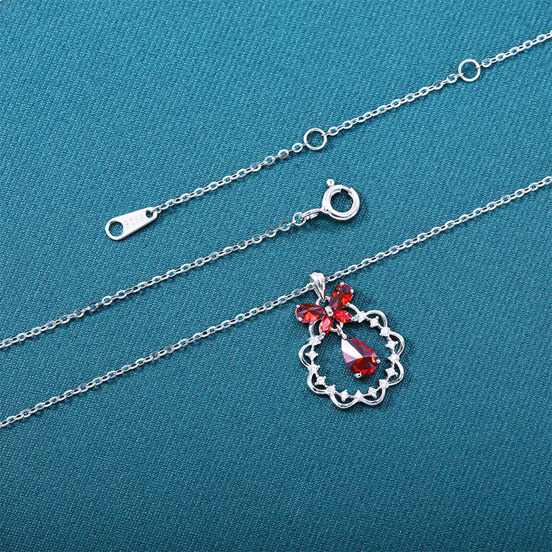Vegetarian 925 Sterling Silver Necklaces Women's-3