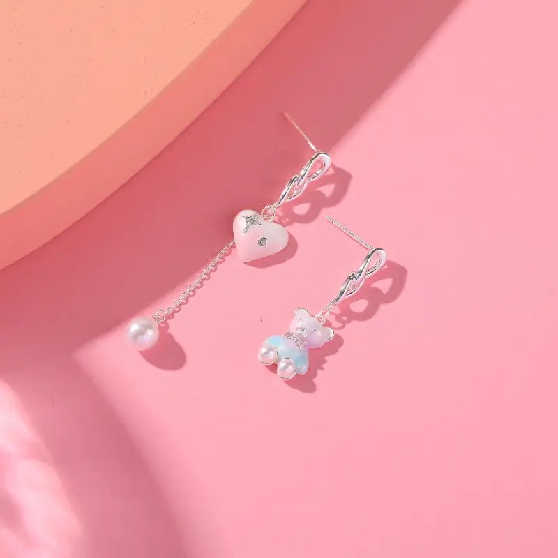 Vegetarian 925 Sterling Silver Earrings Women's-2