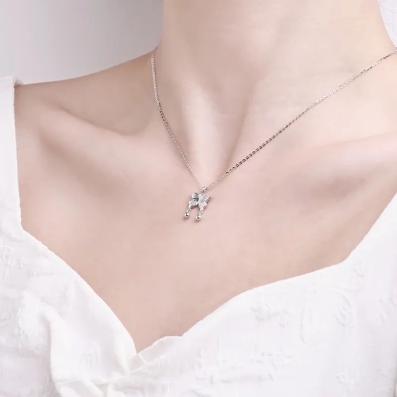 Vegetarian 925 Sterling Silver Necklaces Women's-5