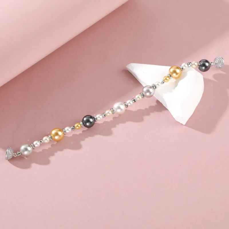 Vegetarian Faux Pearl Copper Bracelets Women's-4