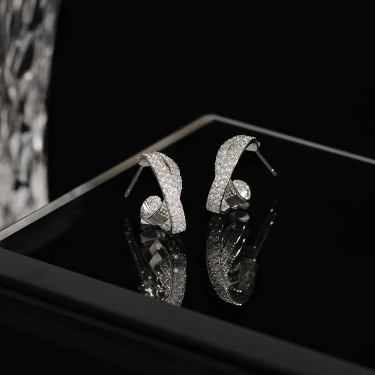 Vegetarian S925 Silver Earrings Women's-2