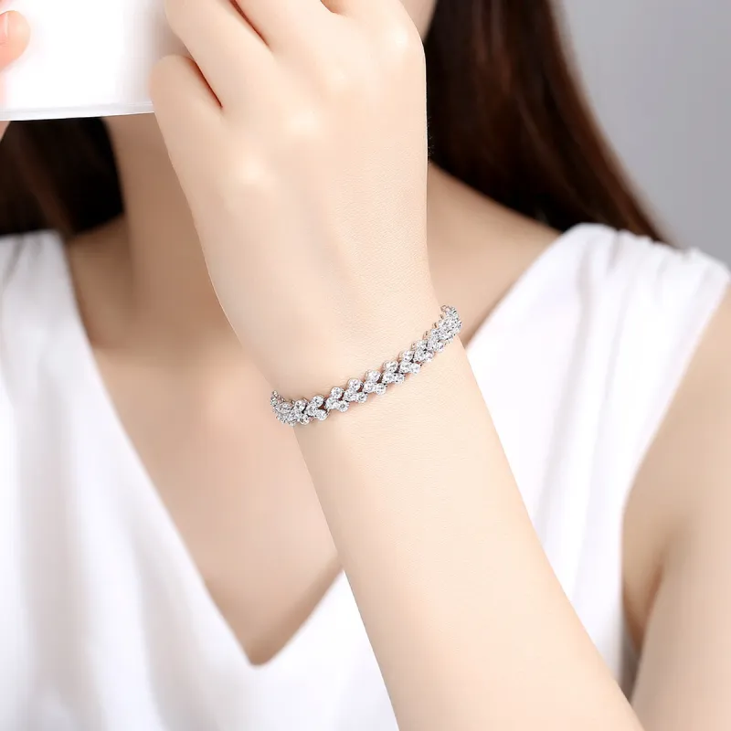 Vegetarian Zircon Bracelets Women's-1