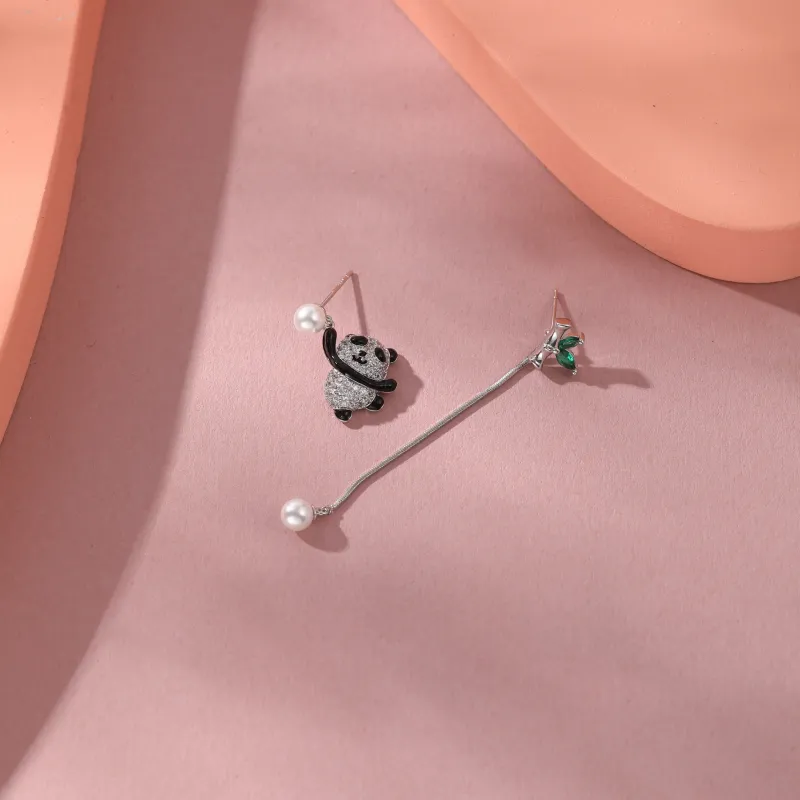 Vegetarian S925 Silver Stud Earrings Women's-2