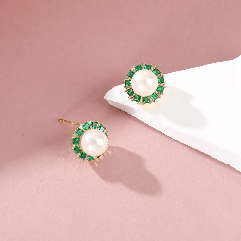 Vegetarian S925 Silver Stud Earrings Women's-3