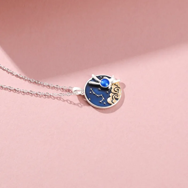 Vegetarian S925 Silver Necklaces Men's-3