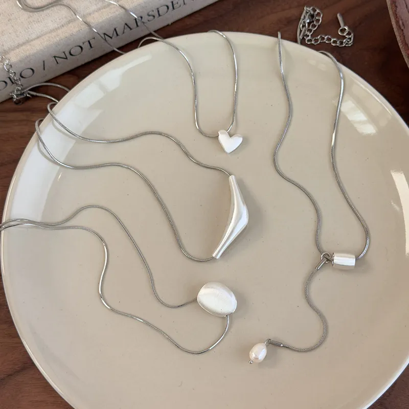 Vegetarian Stainless Steel Necklaces Women's-1