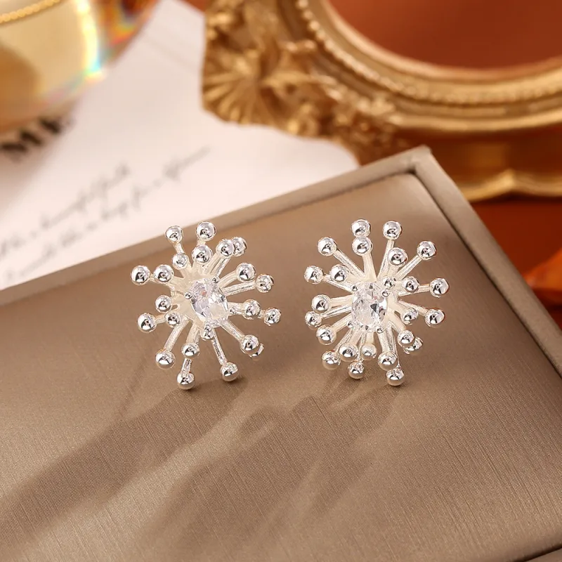 Vegetarian Alloy Stud Earrings Women's-3