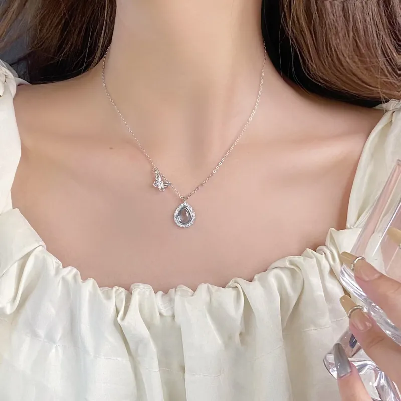 Vegetarian Zircon Necklaces Unisex-5