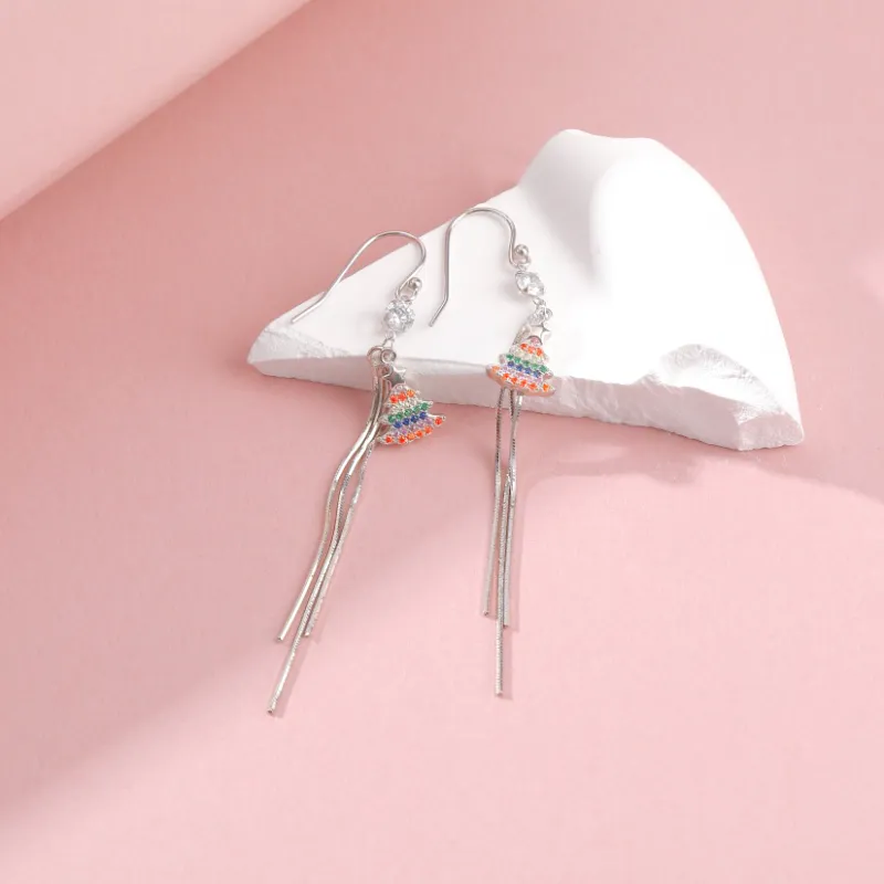 Vegetarian S925 Silver Earrings Women's-4
