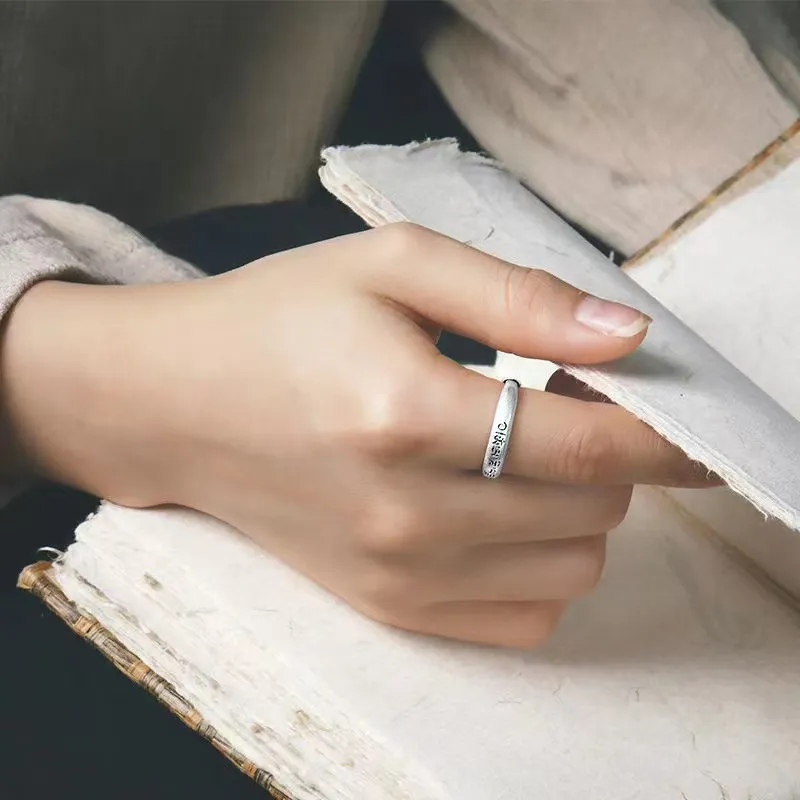 Vegetarian 925 Sterling Silver Rings Unisex-6