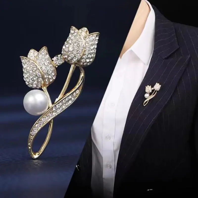 Vegetarian Alloy Zircon Brooches Women's-3