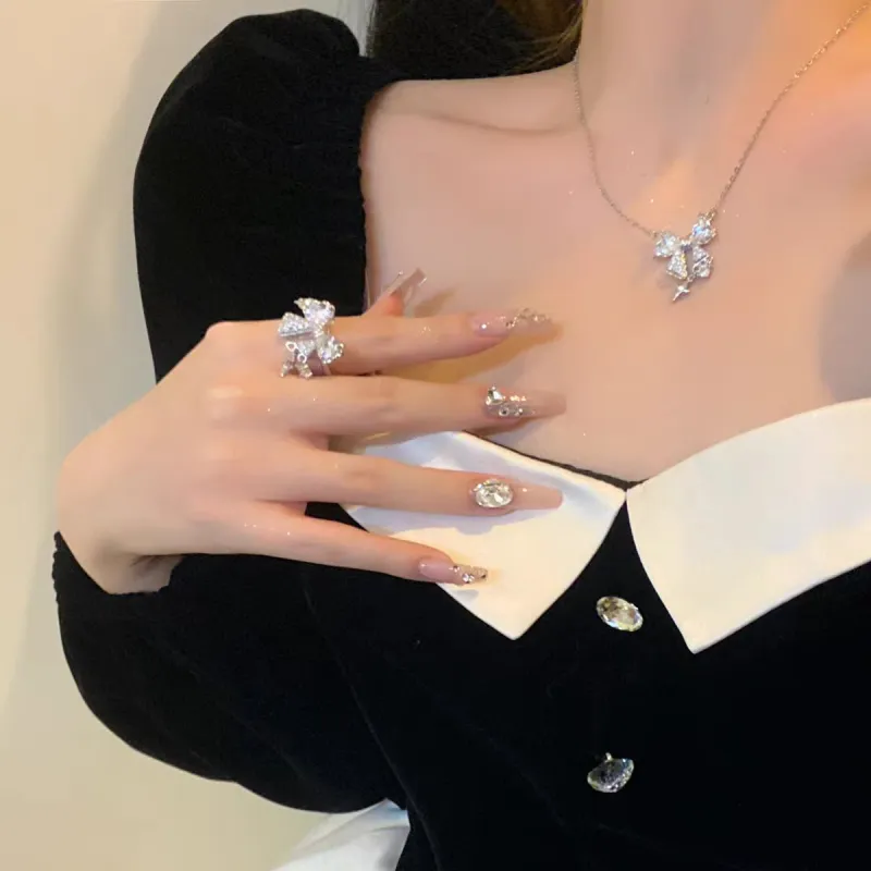 Vegetarian Zircon Necklaces Women's-2