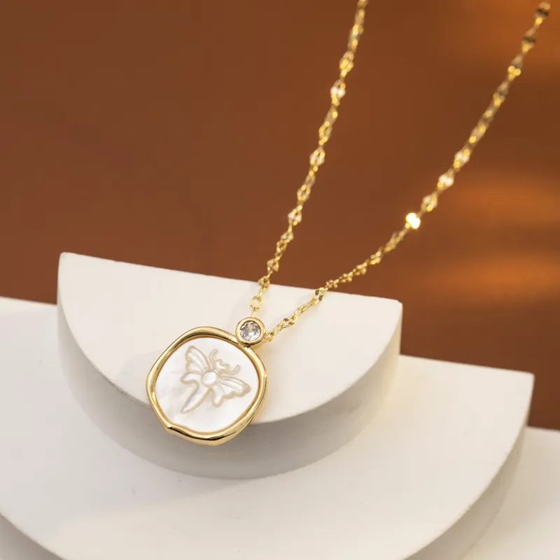 Vegetarian Mother Of Pearl Necklaces Women's-4